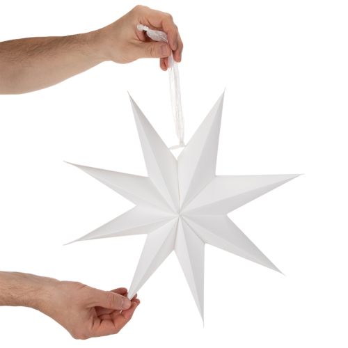 LED Stern zum Aufhängen aus Kunststoff mit Timer 38 cm warmweiss | Floristik24.ch