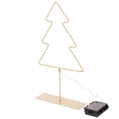 Weihnachtsbaum-Silhouette aus Metall 60 LED warmweiss 37 cm für innen | Floristik24.ch