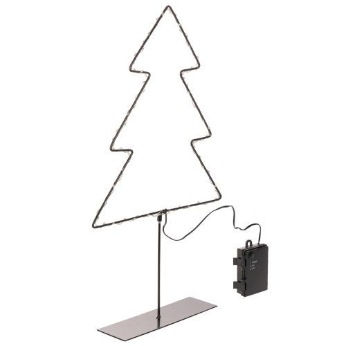 LED-Weihnachtsbaum aus Metall 47 cm batteriebeleuchtet für Innen