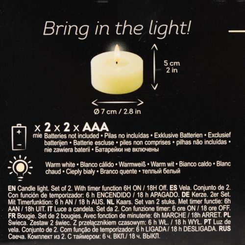 LED-Teelichter aus Echtwachs