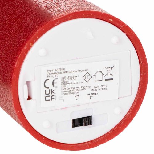 LED-Stumpenkerze aus