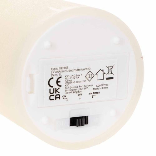 LED-Stumpenkerze aus