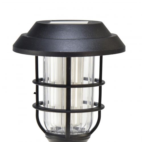 Floristik24 LED Fackel Solar Gartenfackel Schwarz Warmweiß H42cm