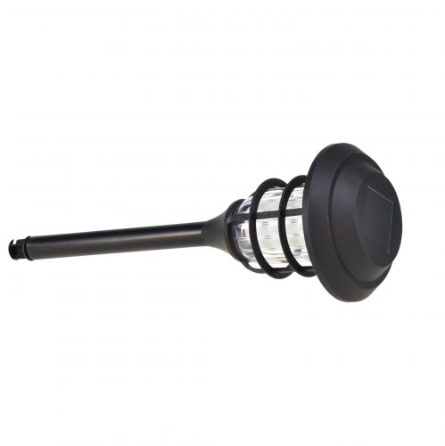 Floristik24 LED Fackel Solar Gartenfackel Schwarz Warmweiß H42cm