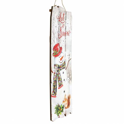 Floristik24 LED-Wandbild Schneemann „Let it Snow“ 21×60cm  Für Batterie