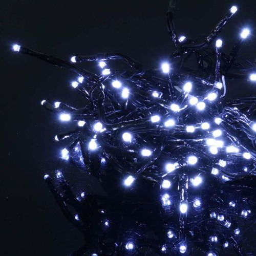 Artikel Lichtkaskade mit Schnee-Effekt, Winterdeko Advent, LED-Lichter 6 Stränge Kaltweiß 480er L60/80/100cm