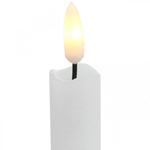 Artikel LED Kerze Wachs Tafelkerze Warmweiß Für Batterie Ø2cm 24cm 2St