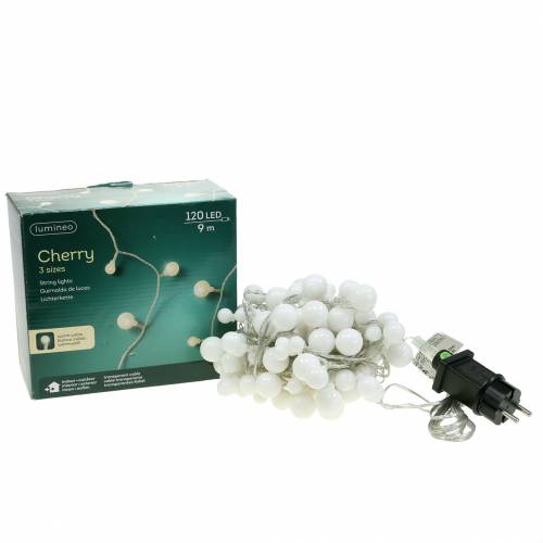 Floristik24 LED-Lichterkette Cherry Warmweiß 9m 120LED