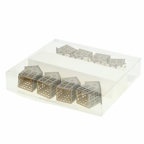 Floristik24 LED Lichterkette Häuser batteriebetrieben