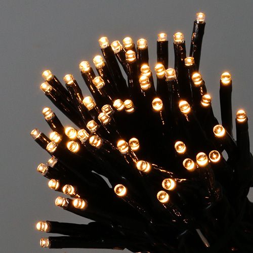 LED Reislichterkette 180er 13,5m schwarz/Warmweiß