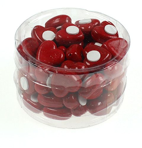 Floristik24 Herz zum Kleben 2cm Rot 50St