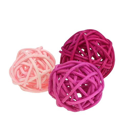 Lataball Sortiment 3cm Rosa/Pink/Flieder 72 St