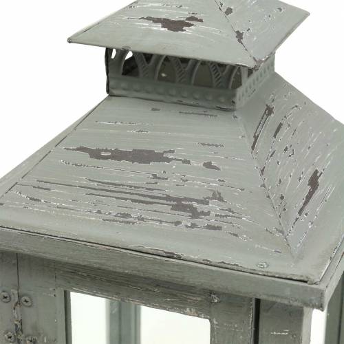 Floristik24 Laterne Holz Grau H32cm Tischlaterne für Dekoration