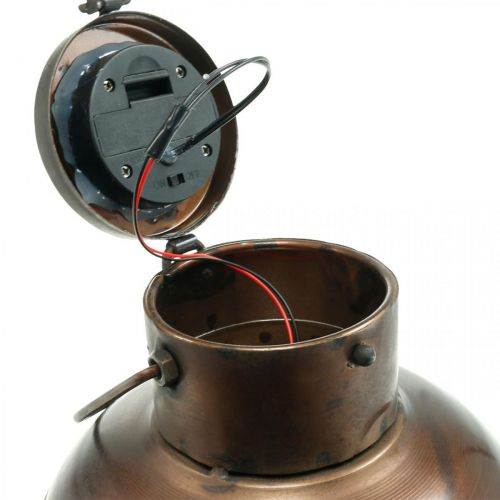 Floristik24 Solar-Laterne, LED-Hängelampe Industrielook Ø16cm H32cm