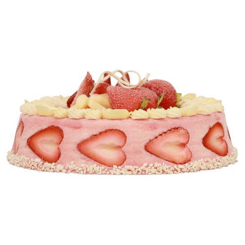 Floristik24 Lebensmittelattrappe, künstliche Torte Erdbeer-Sahne Ø23cm H9,5cm