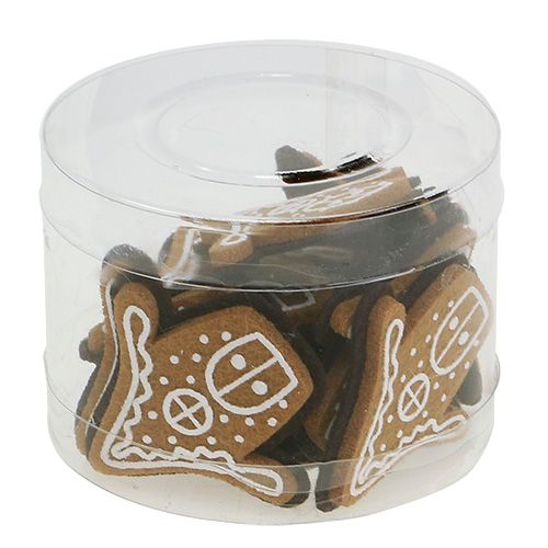 Floristik24 Lebkuchenhaus 4,5cm mit Klebepunkt 12 St