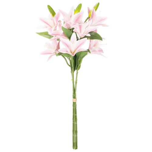 Künstliche Lilienblume 68 cm Rosa-Grün 3er-Set für Dekoration | Floristik24.ch