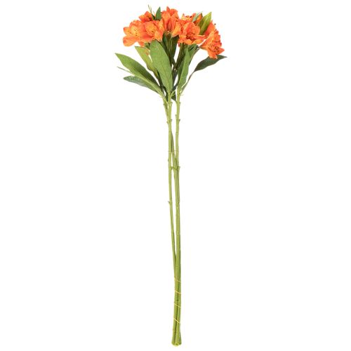 Kunstblume Alstroemeria Orange künstlicher Strauß 75 cm 3 Stiele | Floristik24.ch