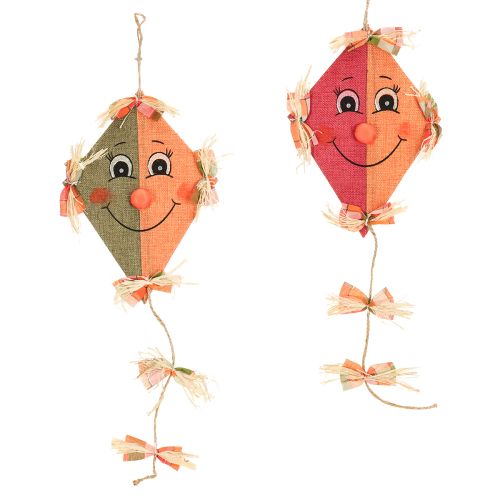 Lustiger Deko Drachen zum Aufhängen Orange 18×26cm 2St