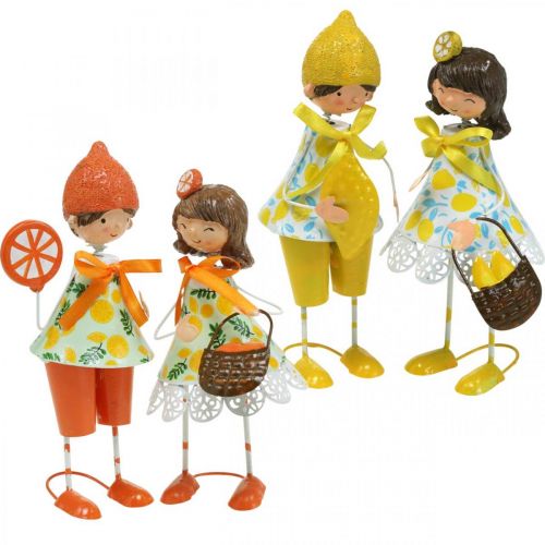 Floristik24 Kleine Früchtchen, Sommerdeko, Figuren Zitronen Orangen H17/18cm 4St