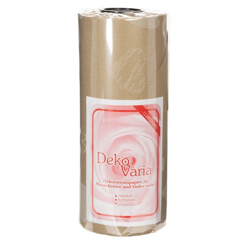 Manschettenpapier 25cm 100m Natur Herzen – Nassfestes Floristenpapier | Floristik24.ch