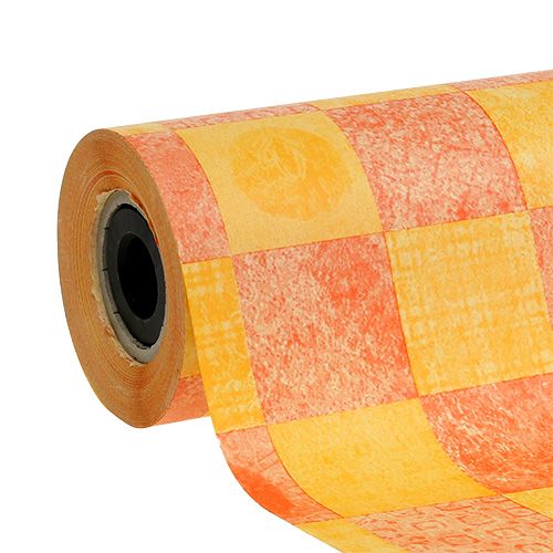 Floristik24 Manschettenpapier Gelb-Orange 25cm 100m