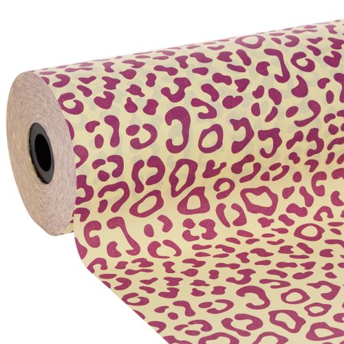 Manschettenpapier Leo-Muster Lila-Vanille 25cm 100m aus Papier online kaufen | Floristik24.ch