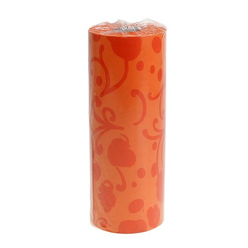 Floristik24 Manschettenpapier Orange mit Muster 25cm 100m