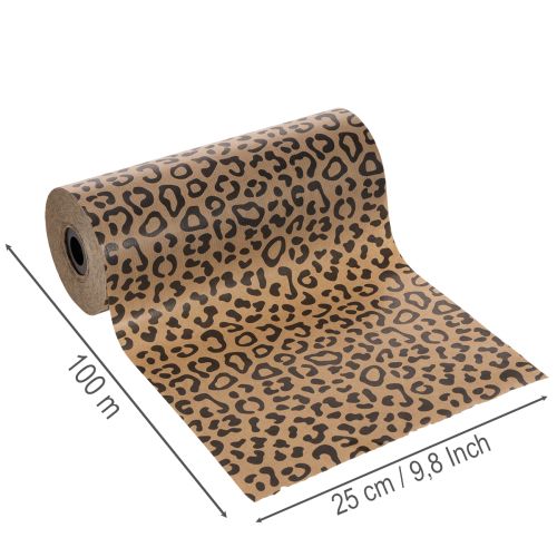 Manschettenpapier Leopard-Muster Rolle 25 cm x 100 m Geschenkverpackung | Floristik24.ch