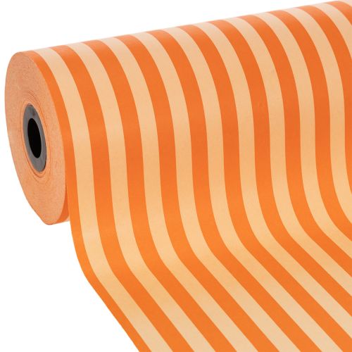 Manschettenpapier Rolle Papier Orange Gestreift 25 cm x 100 m für Dekoration und Geschenkverpackung online kaufen | Floristik24.ch