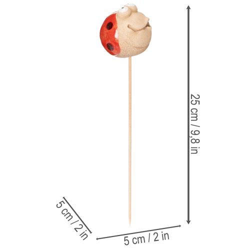Artikel Marienkäfer Gartenstecker Dekorativer Hingucker für Garten Dekoration 25cm 4St