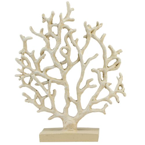 Maritime Tischdeko Koralle Beige Deko Koralle Polyresin H20cm
