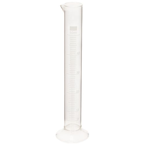 Messzylinder aus Glas mit Sockel 50 Milliliter 20 cm hoch | Floristik24.ch