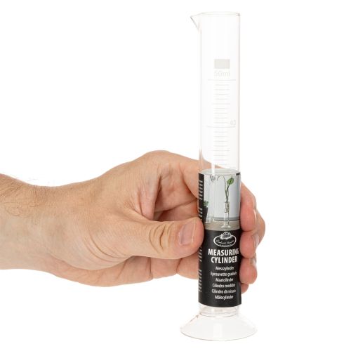 Messzylinder aus Glas mit Sockel 50 Milliliter 20 cm hoch | Floristik24.ch
