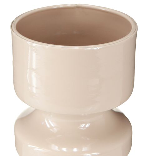Artikel Metall Blumenvase Cappuccino Braun Emaille Ø9cm H17,5cm