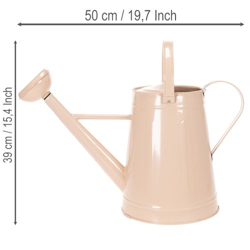 Metall Deko-Giesskanne Sandfarben 50×22,5×39 cm für Pflanzen und Trockenblumen | Floristik24.ch
