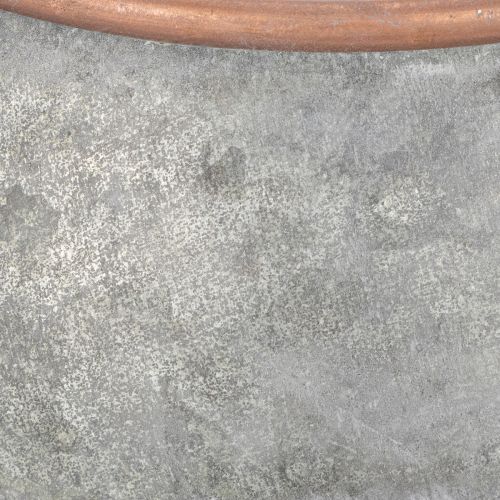 Metallpflanzkanne Silber-Kupfer Ø26cm H30cm für Innen und Aussen | Floristik24.ch