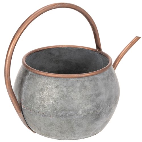 Metallpflanzkanne Silber-Kupfer Ø26cm H30cm für Innen und Aussen | Floristik24.ch
