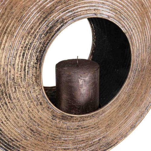 Floristik24 Metall Deko Vintage Deko Bronzefarben Kerzenhalter Ø35,5cm