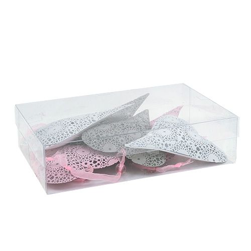 Floristik24 Metall-Hänger Herz sort. 12cm 6St