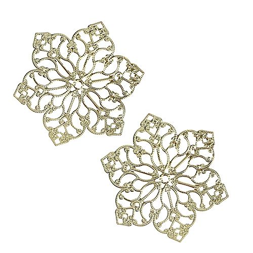 Metallblüte mit Ornament Ø5,5cm Gold 24St | Floristik24.ch