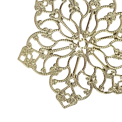 Metallblüte mit Ornament Ø5,5cm Gold 24St | Floristik24.ch