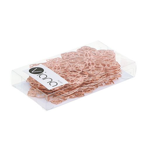 Floristik24 Metallblüte mit Ornament Ø5,5cm Kupfer 24St