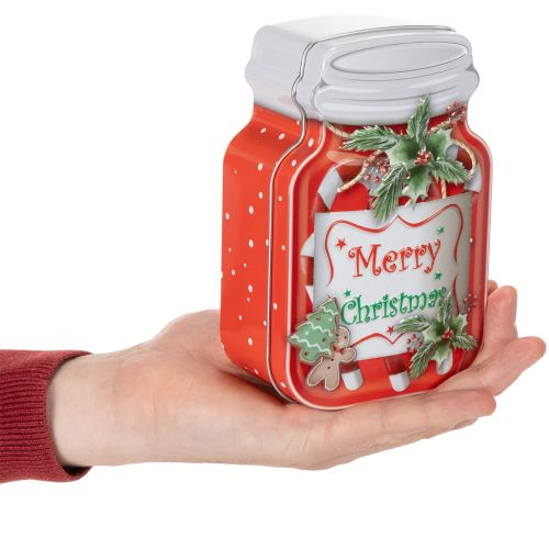 Metalldose 2er-Set Keksdose Weihnachtsmotiv Keksglas-Look 15 cm Bunt | Floristik24.ch