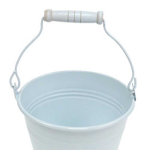 Metalleimer Weiß Ø10cm H8cm 10St | Floristik24.ch