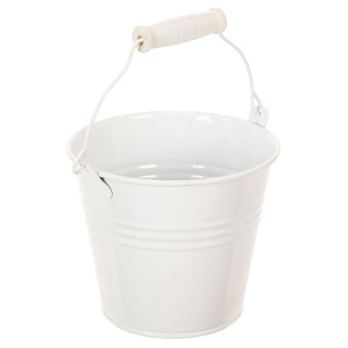 Metalleimer Weiß Ø12cm H10cm 8 St | Floristik24.ch