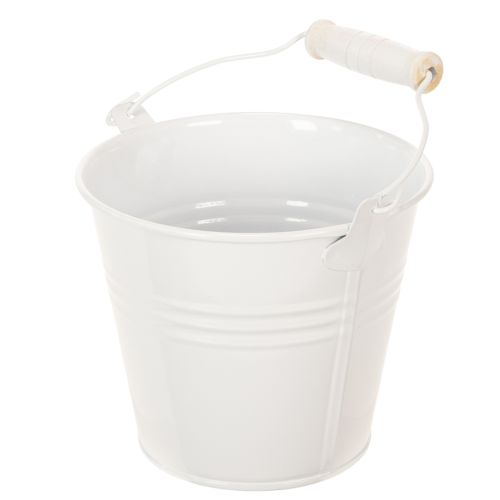 Metalleimer Weiß Ø12cm H10cm 8 St | Floristik24.ch
