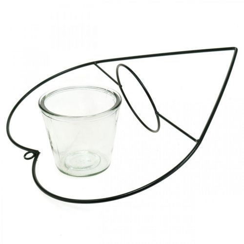 Artikel Windlicht Herz Metall 28cm Teelichthalter zum Hängen Glas 9cm