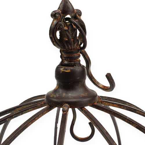 Artikel Metallkrone zum Hängen Rostbraun Ø31cm H31cm