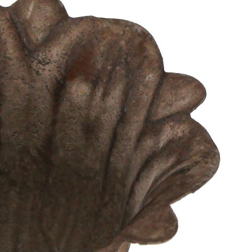 Floristik24 Metallpokal Antik Look Pflanzgefäß Grau Braun Ø10cm H9,5cm